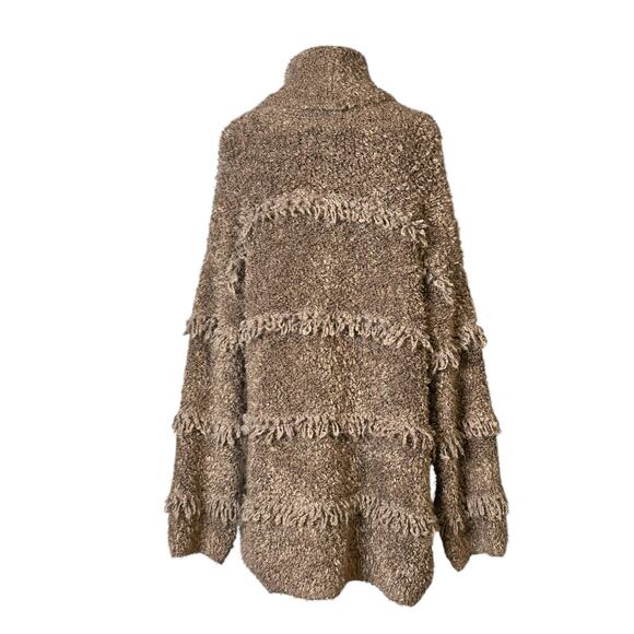 Universal Threads brown fringe loop chunky open front cardigan size Small - Picture 9 of 16